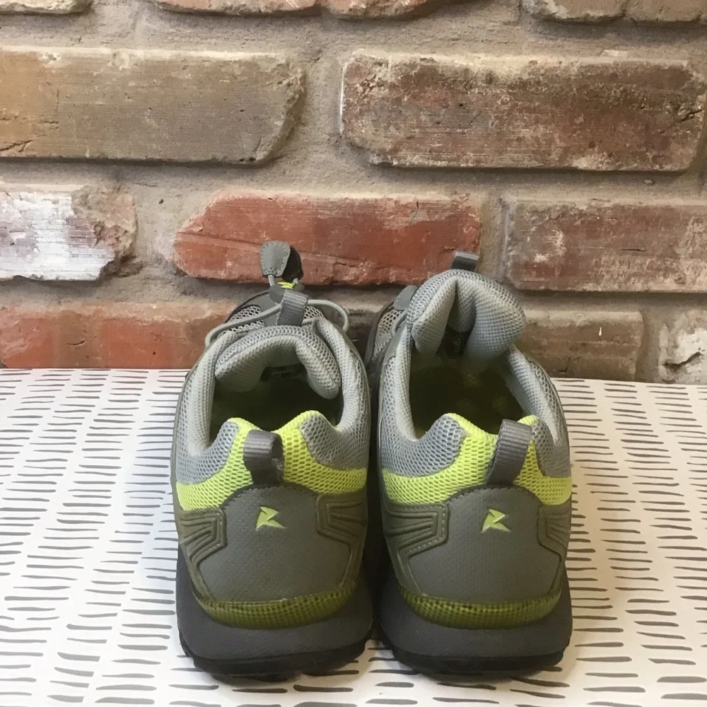 ECCO Women's Gray Neon Yellow Waterproof Outdoor Hiking Sneakers 39